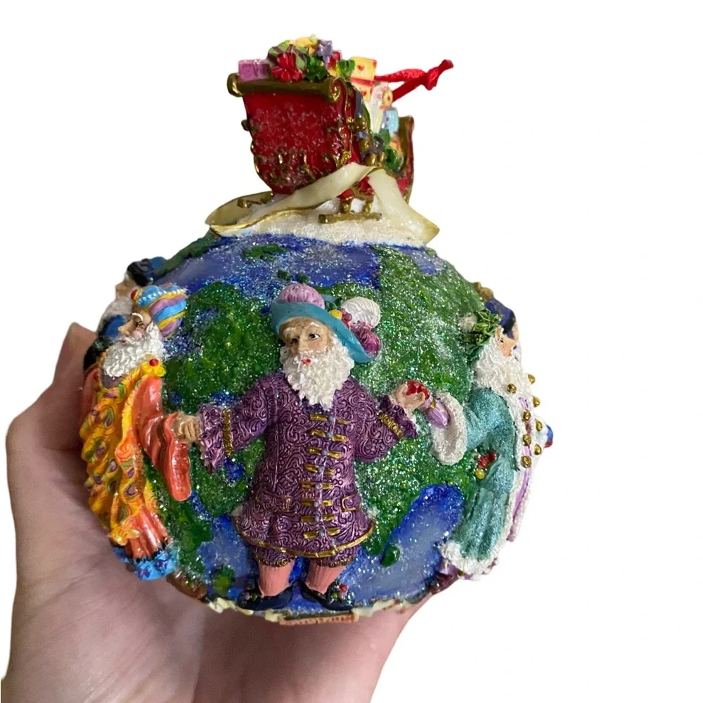 Vintage 2001 Christopher Radko Santas‎ Around The World Resin Christmas Ornament